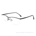 Inventory Optical Eyeglasses Titanium Half Rim Eyewear Frame